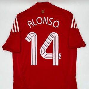 Alonso #14 Liverpool 2008/2009 Home ORIGINAL Adidas VTG Rare Soccer Jersey (S)